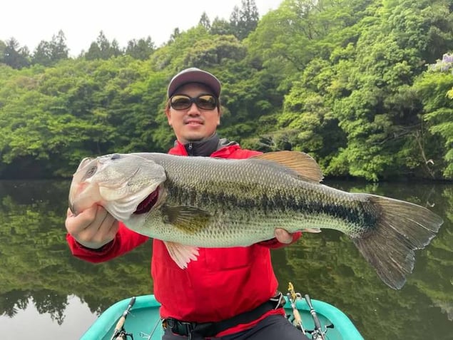 バス釣り バス釣り｜ビッグベイト振出し竿バスパラ旅行｜春の野池で